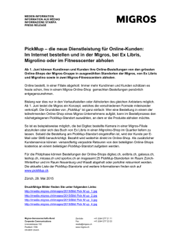PickMup &ndash; die neue Dienstleistung f&uuml;r Online-Kunden: Im