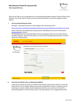DHL Retouren-Portal für teutonia