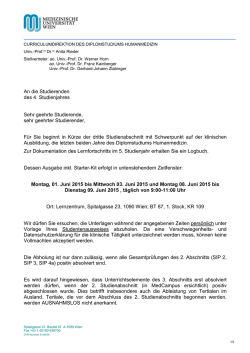 Information zur Abholung des Logbuchs f&uuml;r das 5. Studienjahr, f&uuml;r