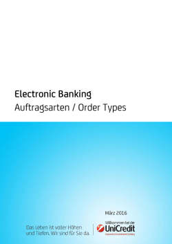 Auftragsarten - HypoVereinsbank