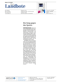 Ein Song gegen das Sparen