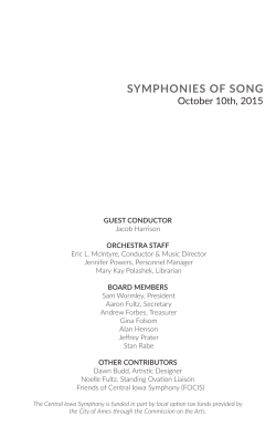 symphonies of song - Central Iowa Symphony