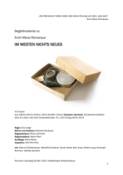 im westen nichts neues - Landesb&uuml;hne Niedersachsen Nord