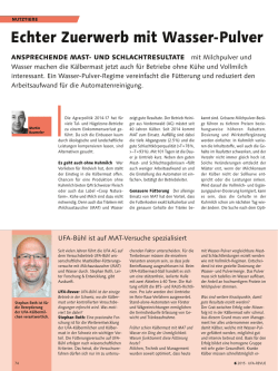 Echter Zuerwerb mit Wasser-Pulver