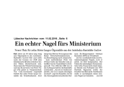 Ein echter Nagel fürs Ministerium