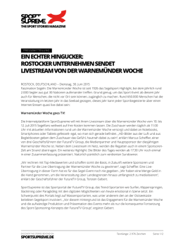 EIN ECHTER HINGUCKER: ROSTOCKER UNTERNEHMEN