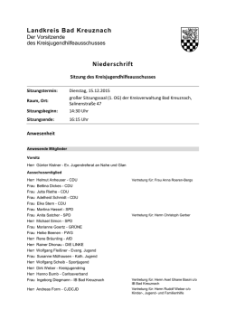 Niederschrift - Kreisverwaltung Bad Kreuznach