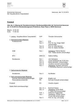 Sitzung vom 13.10.2015