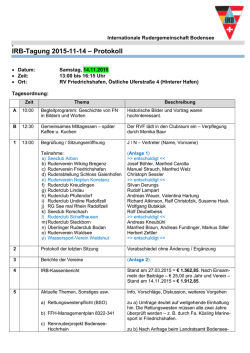 IRB Protokoll Herbst 2015