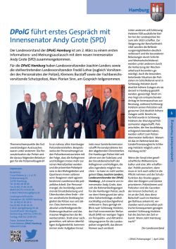 DPolG f&uuml;hrt erstes Gespr&auml;ch mit Innensenator Andy Grote (SPD)