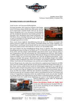 Einen herzlichen Dank an Andy Jost
