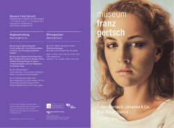 Einladung "Franz Gertsch. Johanna & Co. feat. Andy Warhol
