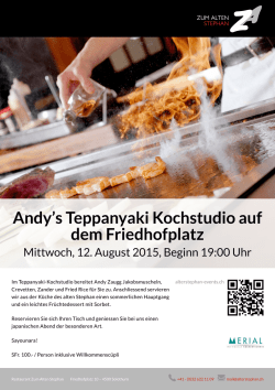 Im Teppanyaki-Kochstudio bereitet Andy Zaugg Jakobsmuscheln