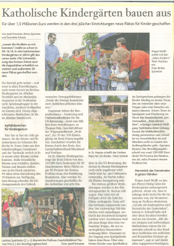 Katholische Kindergärten bauen aus
