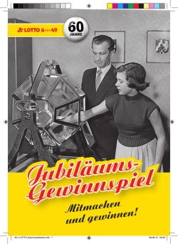 Jubil&auml;ums- Gewinnspiel Jubil&auml;ums- Gewinnspiel