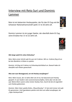 Interview mit Reto Suri und Dominic Lammer