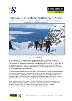 Skitouren-Kreuzfahrt Spitzbergen, Arktis