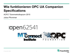 Wie funktionieren OPC UA Companion Specifications