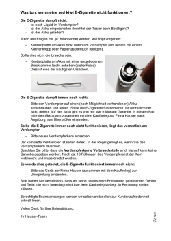Was tun, wenn eine red kiwi E-Zigarette nicht funktioniert?