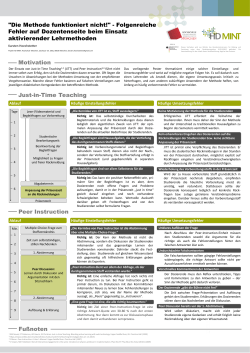 "Die Methode funktioniert nicht!" - Folgenreiche Fehler