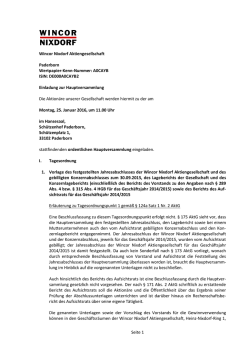 Seite 1 Wincor Nixdorf Aktiengesellschaft Paderborn Wertpapier