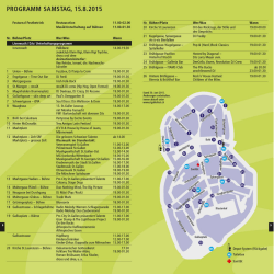 PROGRAMM SAMSTAG, 15.8.2015