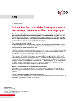 FAQ Schwacher Euro und tiefer Strompreis veran