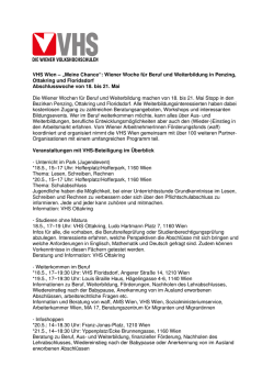 VHS Wien: Wiener Wochen für Beruf und Weiterbildung 14_16_21