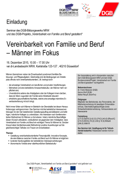 Seminar: Vereinbarkeit von Familie und Beruf