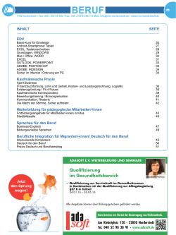 Beruf - Volkshochschule Norderstedt