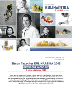 Simon Taxacher KULINARTIKA 2015 Kirchberg kocht auf