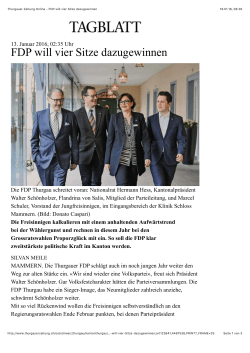 FDP will vier Sitze dazugewinnen - Home - walter