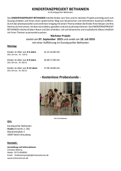 kindertanzprojekt bethanien