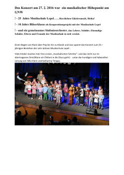 Musikschule Lepel meets GNW