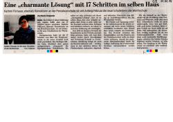 Eine &bdquo;charmante L&ouml;sung" mit 17 Schritten im selben Haus