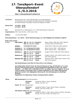 Information als  herunterladen - TanzSport