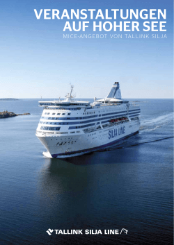 veranstaltungen auf hoher see - Die Tallink Silja Kataloge und