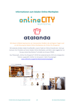 Informationen zum lokalen Online-‐Marktplatz