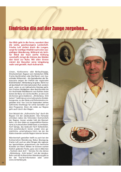 Eindr&uuml;cke die auf der Zunge zergehen&hellip;.