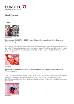Neuigkeiten - SONOTEC