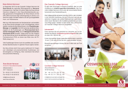 BFS Flyer - Cosmetic College Hannover