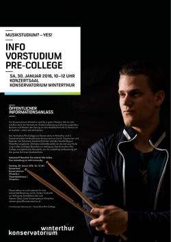 info vorstudium pre-college