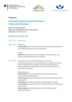 Economic Empowerment of Women &ndash; Unlock the Potential