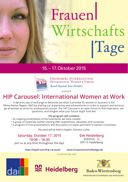 HIP Carousel: International Women at Work