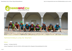 Fahrtechnikkurs only for Women | Bergrad
