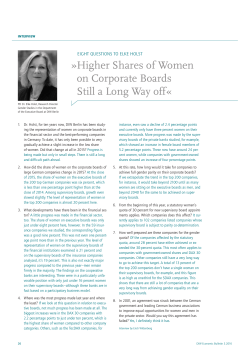 Higher Shares of Women on Corporate Boards Still a Long Way off «
