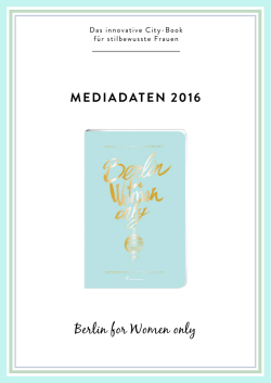Berlin for Women only - Vogel Corporate Media