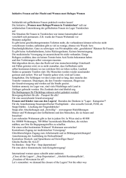 Initiative Frauen auf der Flucht und Women meet Refugee Women