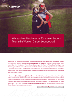 die Women Career Lounge 2016
