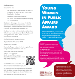 Young Women in Public Affairs Award